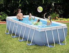 Image result for Intex 16' X 32' Rectangle Metal Frame Above Ground Pool Package