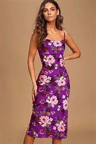 Image result for Purple Floral Dress