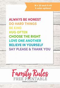 Image result for Family Rules Cartoon