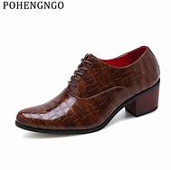 Image result for Men's Dress Shoes with Heels