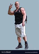 Image result for Muscle Man Cartoon Funny