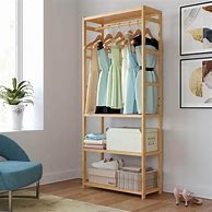Image result for clothes rack with shelves