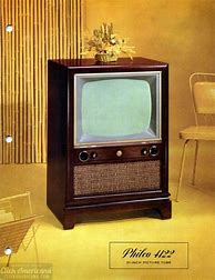 Image result for 1950s Television Set with a Flap at Top