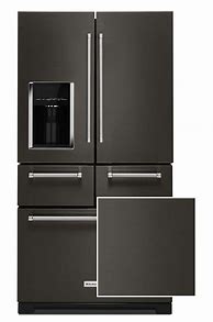 Image result for Dark Kitchen Cabinets with Black Stainless Steel Appliances