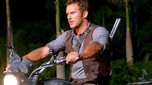 Image result for Chris Pratt Jurassic Park Motorcycle