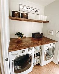 Image result for Laundry Room Shelf Over Washer Dryer
