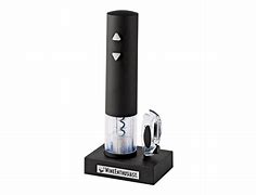 Image result for Wine Enthusiast Electric Blue Push-Button Corkscrew Black - Wine Enthusiast - Wine & Beer Appliances - 10in - Black