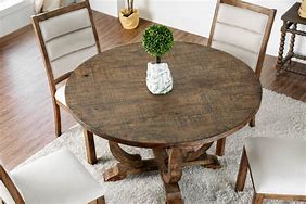 Image result for Black Wood Round Dining Table