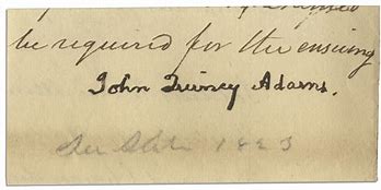 Image result for John Quincy Adams Signature