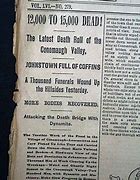 Image result for Johnstown Flood 1889 Newspaper Headlines
