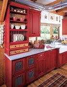 Image result for Antique Green Kitchen Cabinets