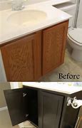 Image result for How to Refinish Bathroom Cabinets