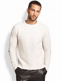 Image result for Men's White V-Neck Sweater