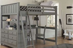 Image result for Loft Bed with Desk and Storage