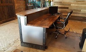 Image result for Modern Industrial Reception Desk