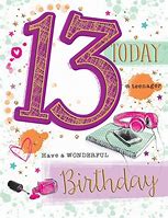 Image result for 13th Birthday Card Girl