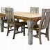 Image result for Rustic Wood Dining Room Table and Chairs