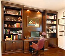 Image result for Custom Built Bookcases Cabinets