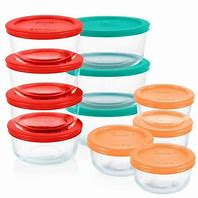 Image result for Pyrex 22Pc Glass Food Storage Container Set