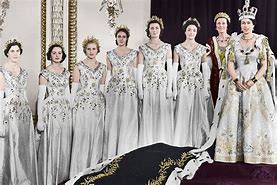 Image result for Queen Elizabeth Coronation Ladies in Waiting