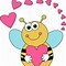 Image result for Valentine Bee Flower Clip Art