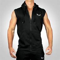 Image result for Sleeveless Black Vest with Hoodie