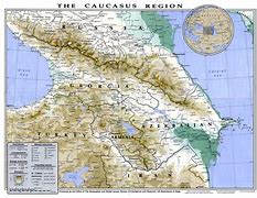 Image result for Caucasus Mountains Physical Map