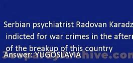 Image result for Radovan Karadzic Bosnian War