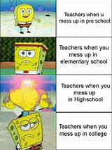 Image result for Spongebob Funny Memes About School