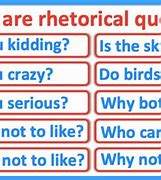 Image result for Types of Rhetorical Question