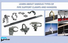 Image result for pipes hangers clamps