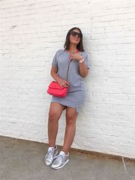 Image result for Women Wearing Sneakers with Dresses