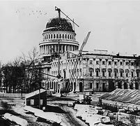 Image result for U.S. Capitol Building Under Construction