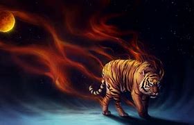 Image result for Anime Fire Tiger