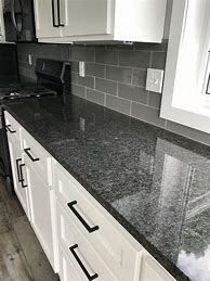 Image result for Gray Granite Countertops with Backsplash