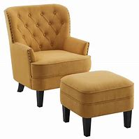 Image result for Wingback Chair with Ottoman
