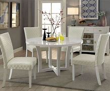 Image result for White Round Dining Room Set