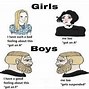 Image result for Boys vs Girls Memes Art Work