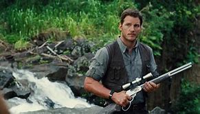 Image result for Jurassic Park Gun Chris Pratt