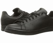 Image result for Adidas Stan Smith Black with White Stripes