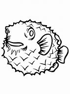 Image result for Puffer Fish Outline