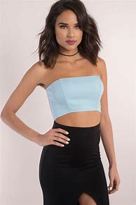 Image result for Strapless Crop Top