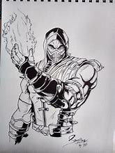 Image result for Scorpion Mortal Kombat Drawings in Pencil