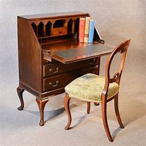 Image result for White Antique Writing Desk with Drawer