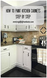 Image result for Painting Kitchen Cabinets
