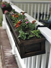 Image result for Deck Rail Flower Planter Boxes