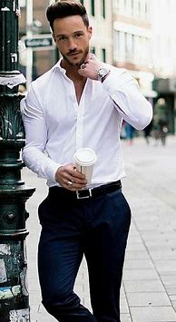 Image result for White Shirt Style