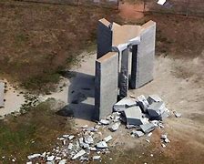 Image result for Georgia Guidestones monument explosion