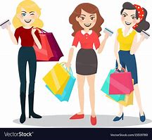 Image result for Cartoon People Shopping