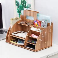 Image result for wooden desk organizers